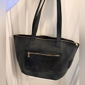 Parker Clay Black Leather Tote Bag NWT